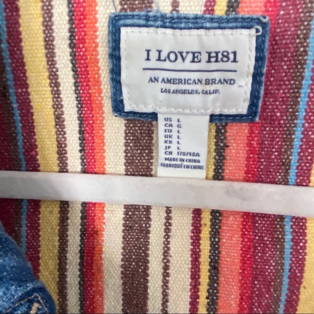 Blue jean jacket Large I Love H81 - Picture 4 of 9